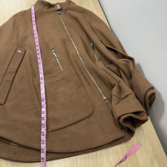 Kate & Mallory Elegant Wool Blend Cape Size L Poncho Cloak  Autumn Coat Luxury - Picture 12 of 13